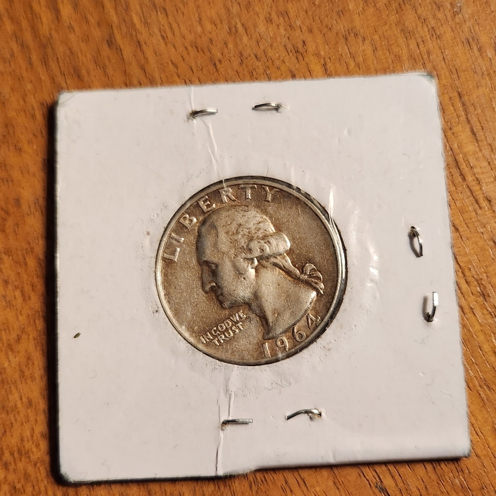 1964, no mint mark silver quarter